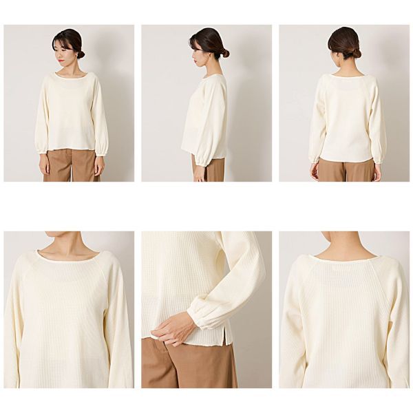 Waffle Long Sleeve Pullover