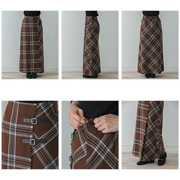 Bias Check Flap Skirt