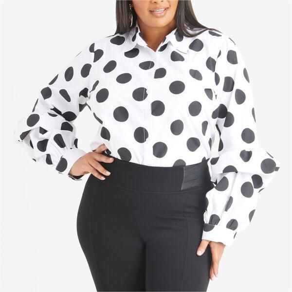 Ruffled Polka Dot Shirt