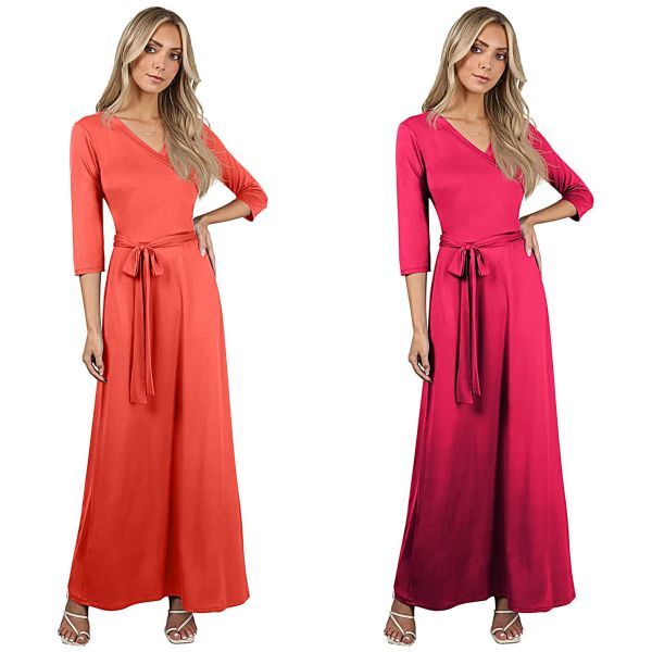 Waist Wrap Front Maxi Dress