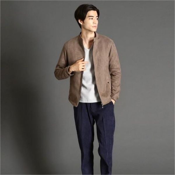 Ponte Suede Single Rider's Jacket