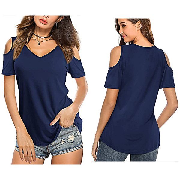 Cold Shoulder Tunic Blouse