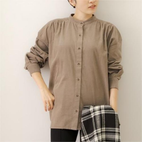 Corduroy Gather Blouse