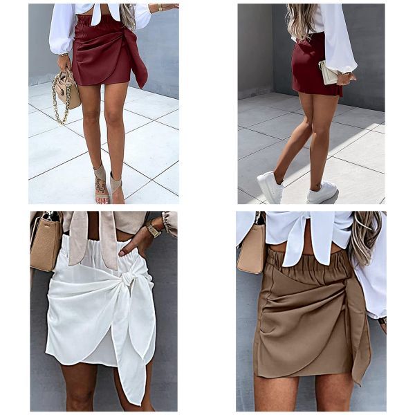 Elastic High Waist Mini Short Skirt