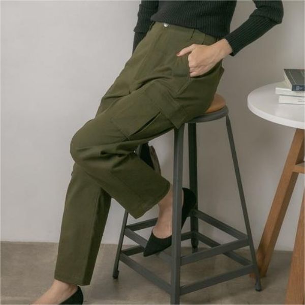 Stretch Taper Band Cargo Pants