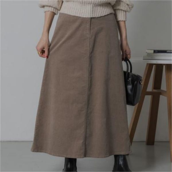 Corduroy Trapeze Skirt