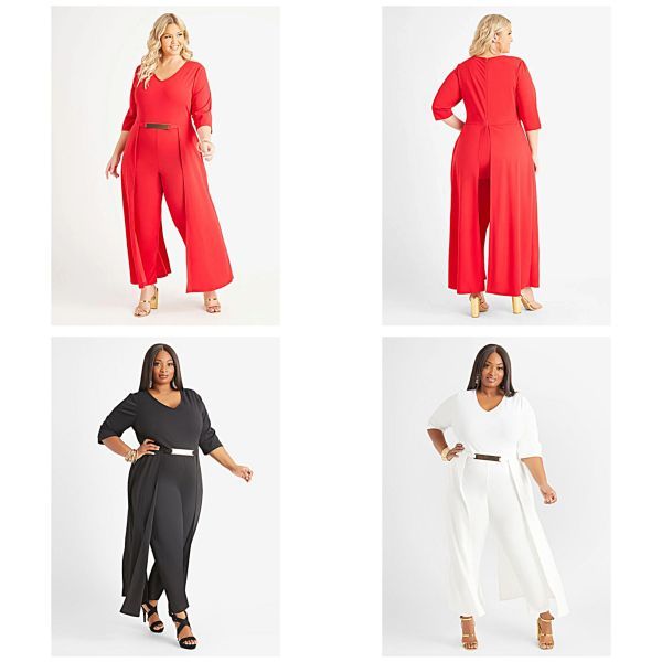 Train Effect Crepe Jumpsuit