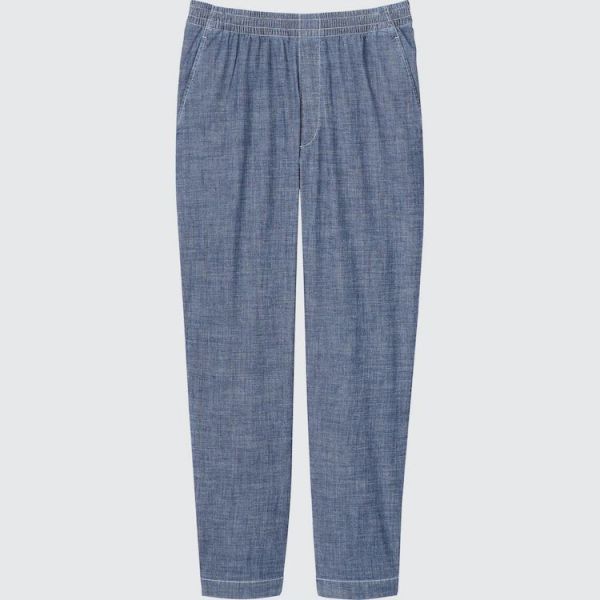 Easy relaxed ankle pants (Chambray)